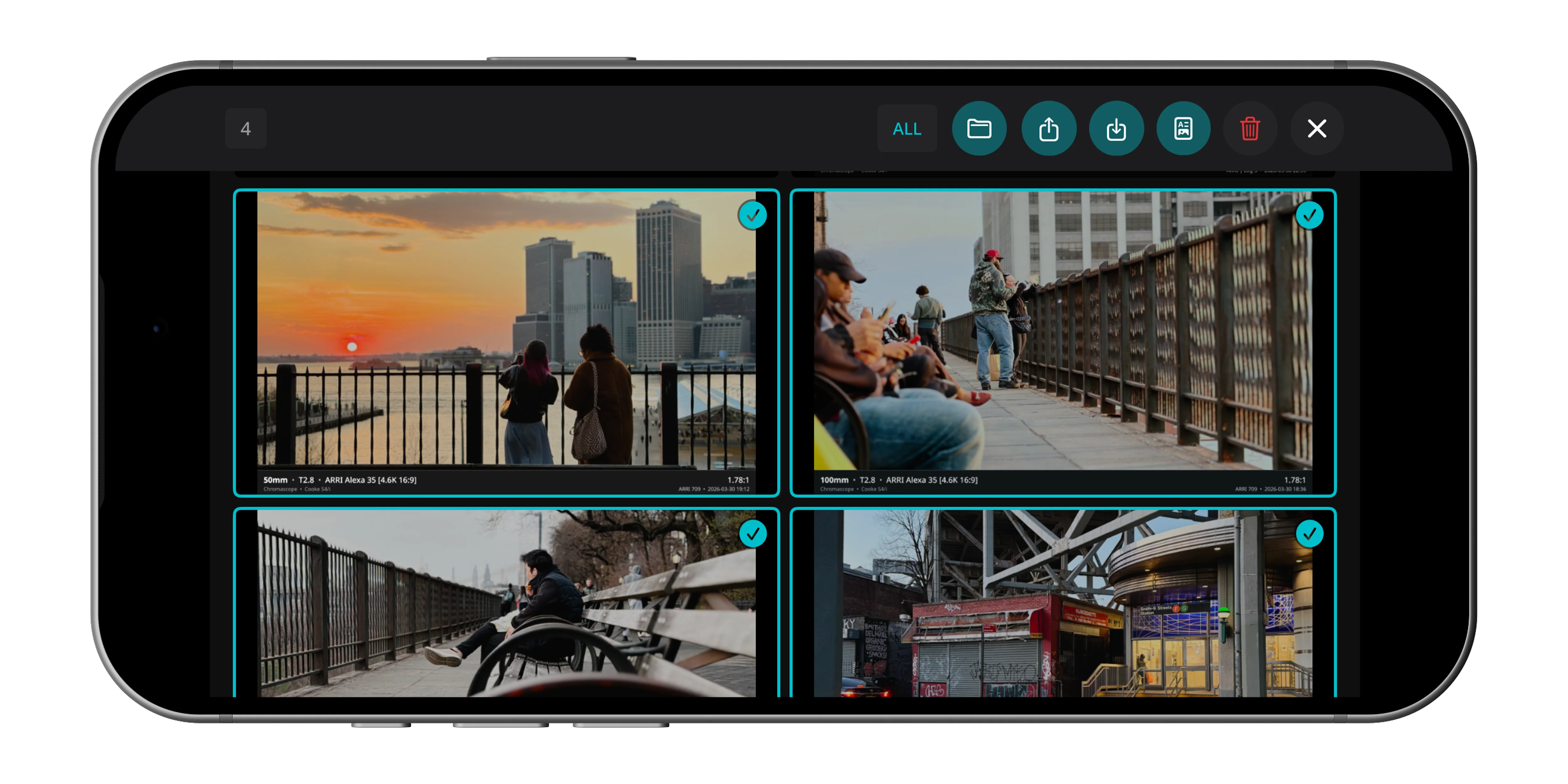 Chromascope gallery — multi-select view